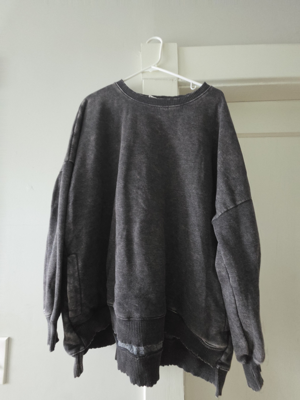 Washed Charcoal Crewneck Sweater